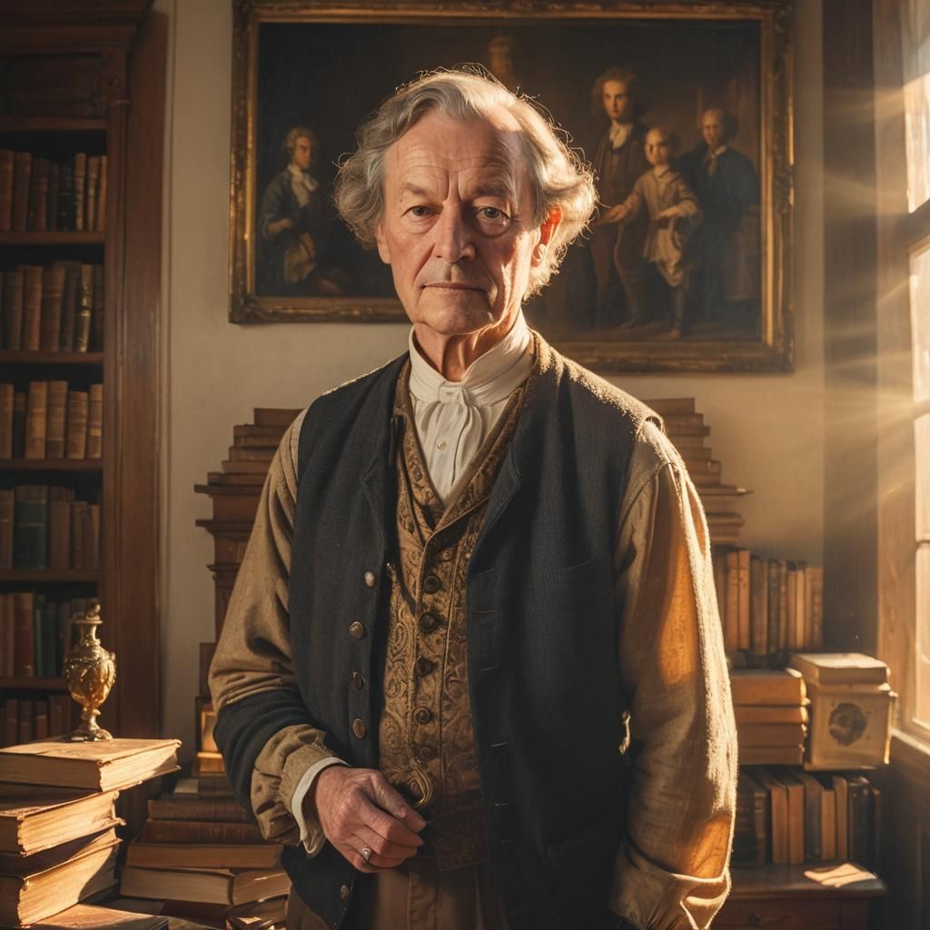 Kenneth Clark in Baroque Style Portrait