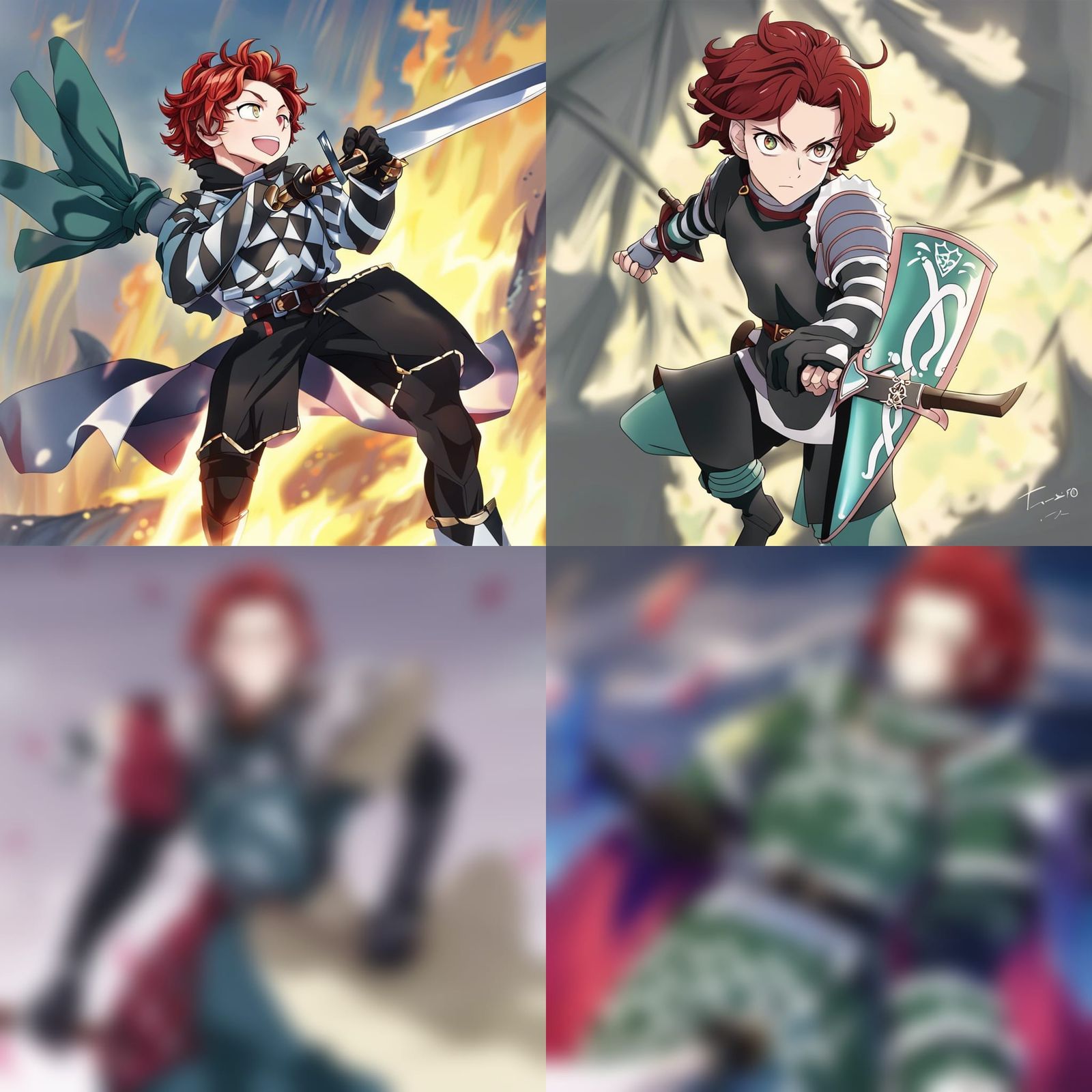 Tanjiro as Knight in Anime Style