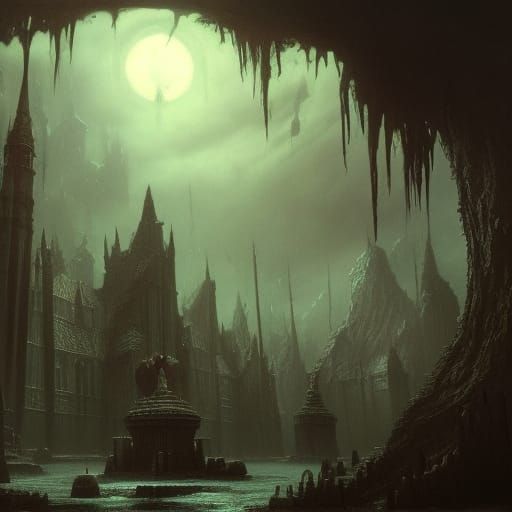Lovecraftian World: Detailed Dark Fantasy Concept Art