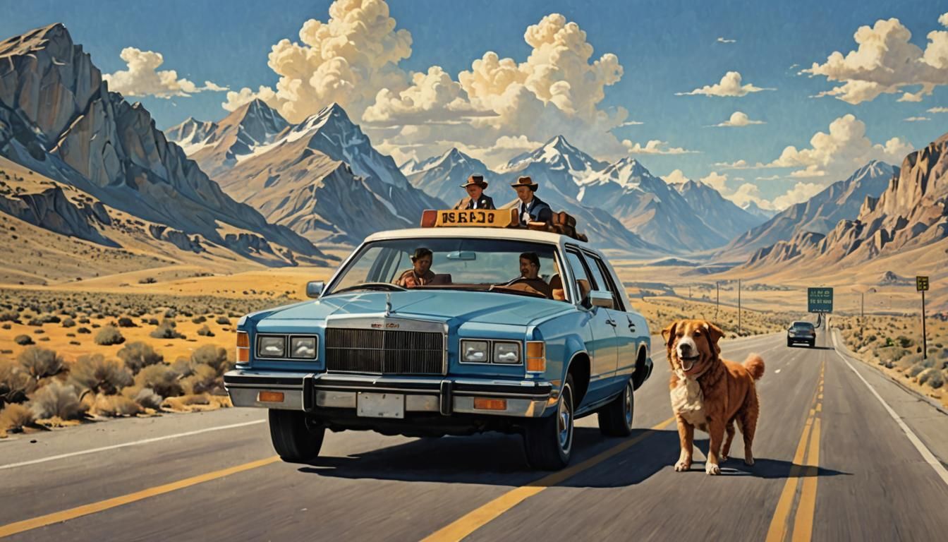 Oblivious Friends Cruise Down a Sun-Drenched Highway