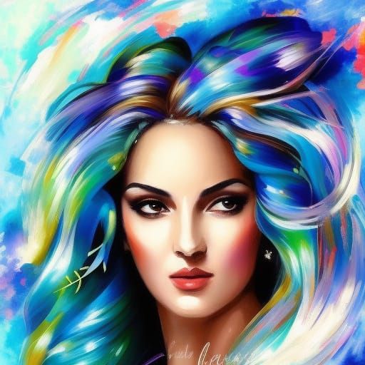 Greek Goddess Portrait in Painterly Speedpaint Style