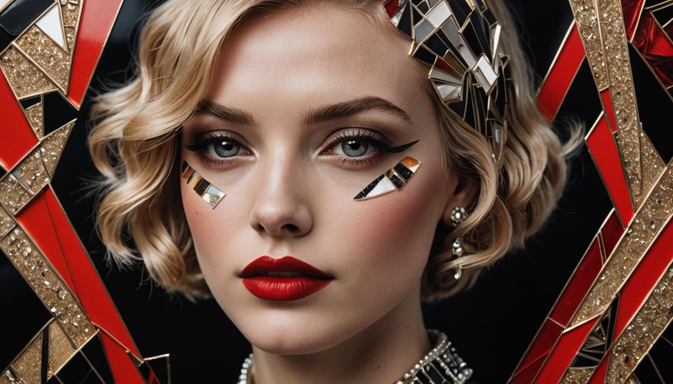 Art Deco Fragment Portrait of a Girl