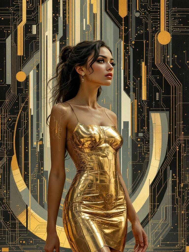 Futuristic Pin-Up in Syd Mead Style