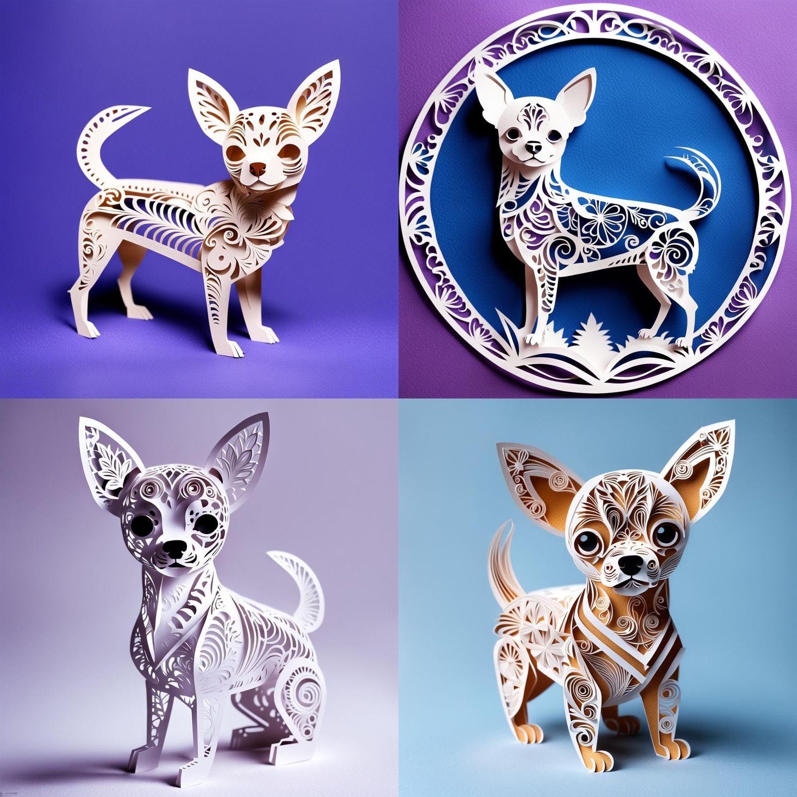 Kirigami Chihuahua Concept Art