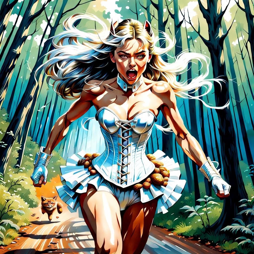 Comical Animal Race in a Sorayama-Inspired Comic