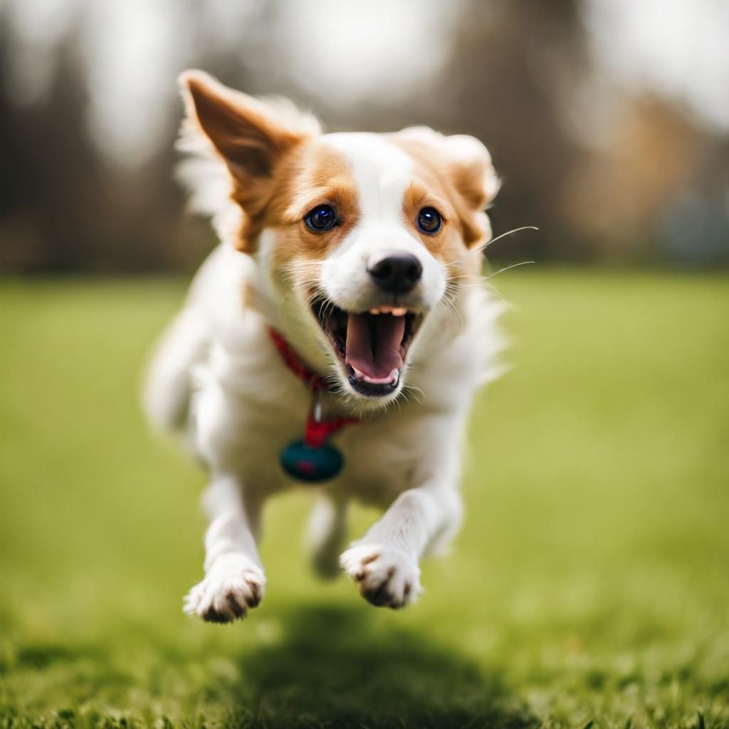 Dog Mid-Air Catching Frisbee