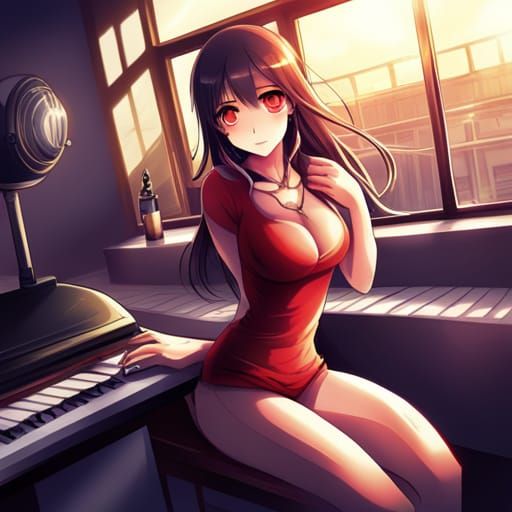 Anime Style Hot Girl Key Visual