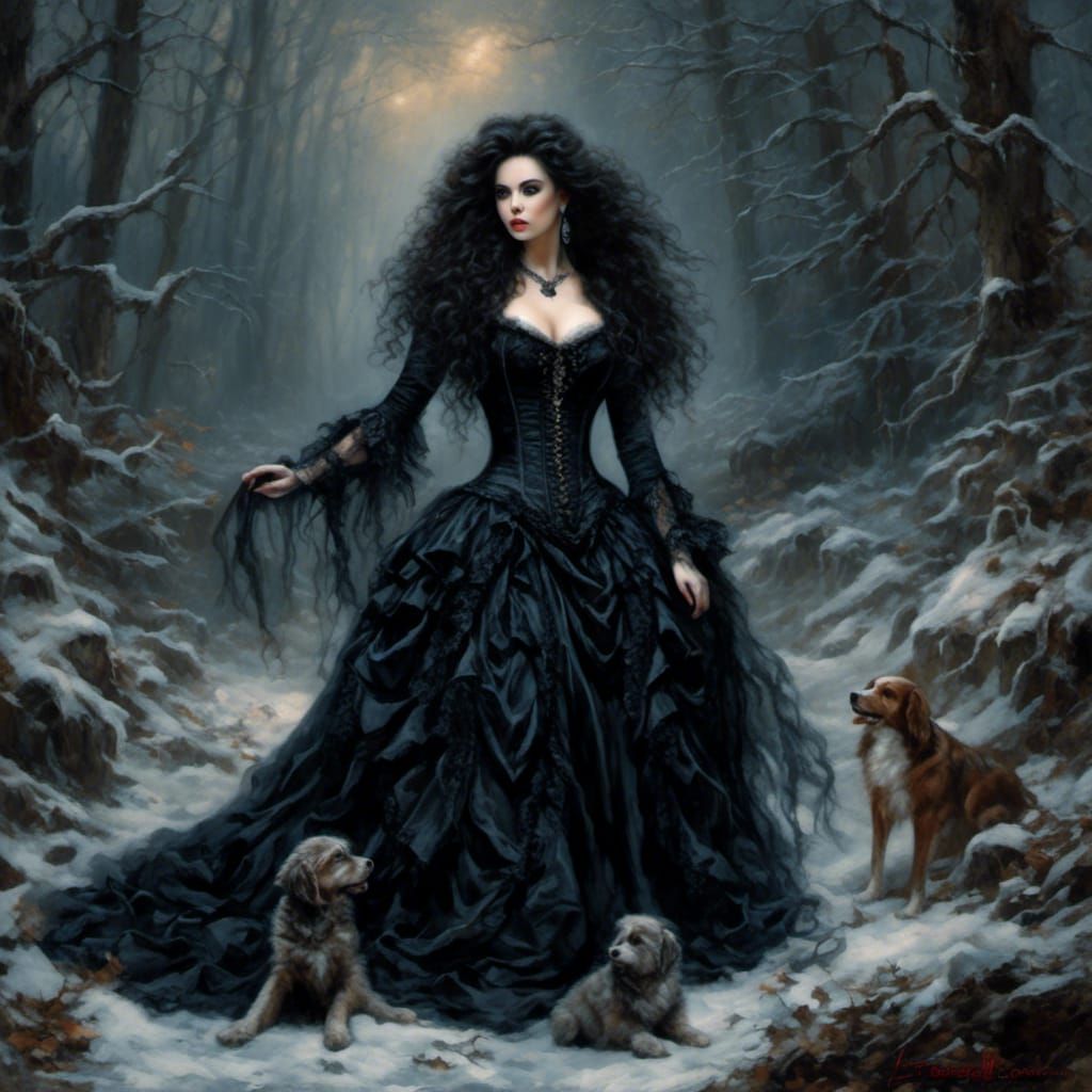 Gothic Beauty Portrait Evokes Dark Romanticism