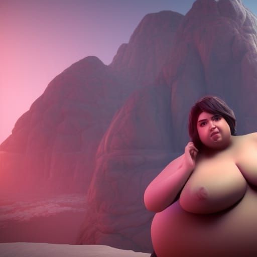 Curvaceous Woman: A Body Positivity 3D Render