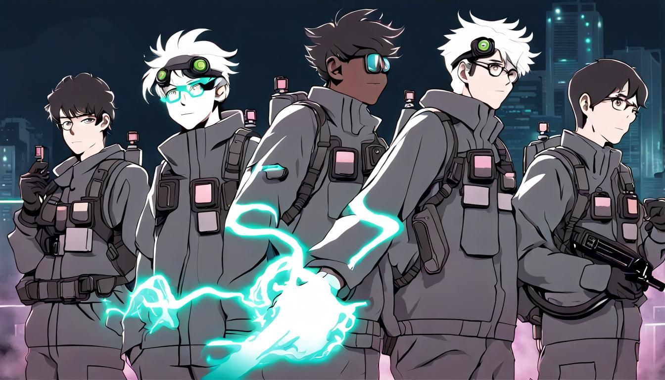 Anime Ghost Hunters with Proton Packs