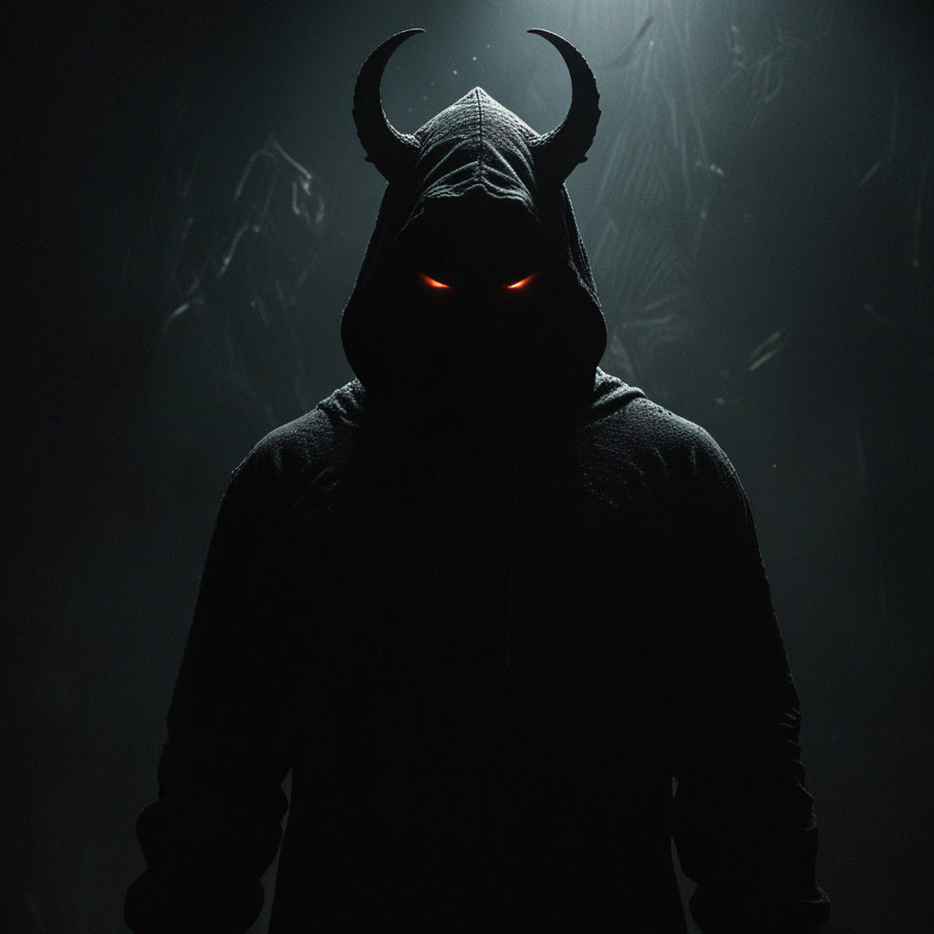 Dramatic Figure in Dark Silhouette