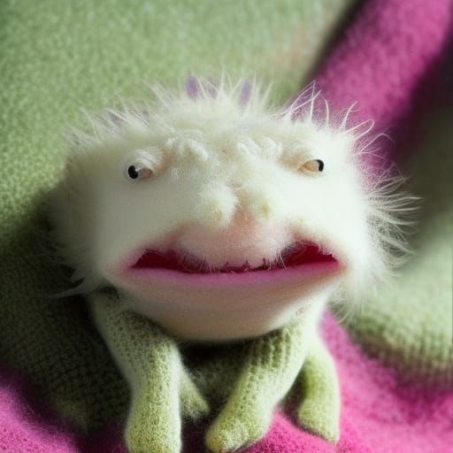 Fuzzy Axolotl Fashion: A Cozy Sweater