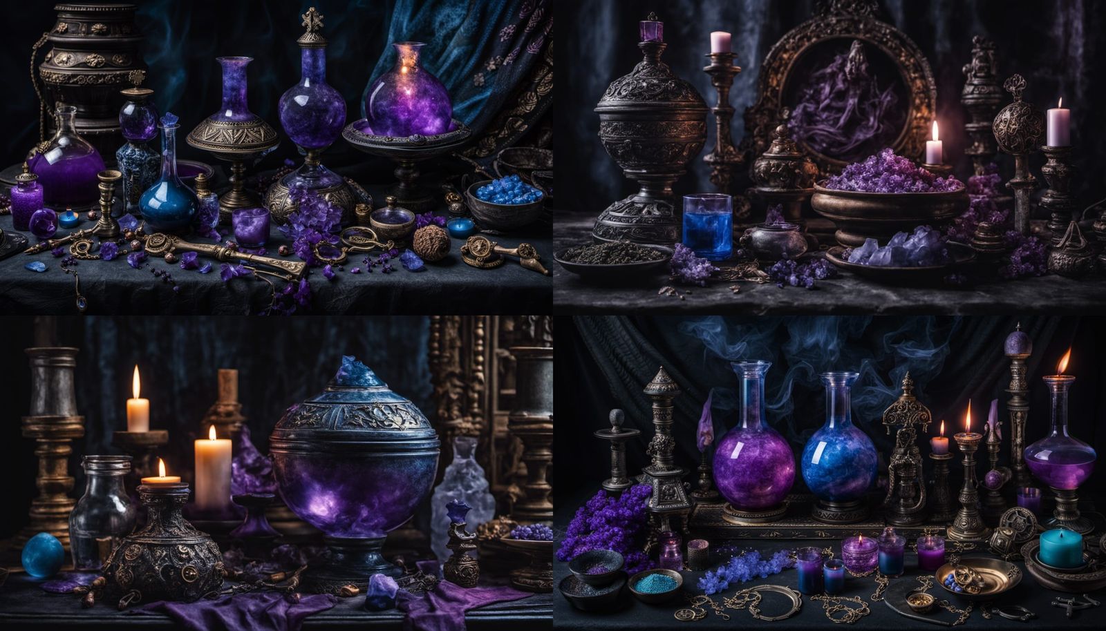 Ancient Alchemy Set in Dark, Moody Ambiance