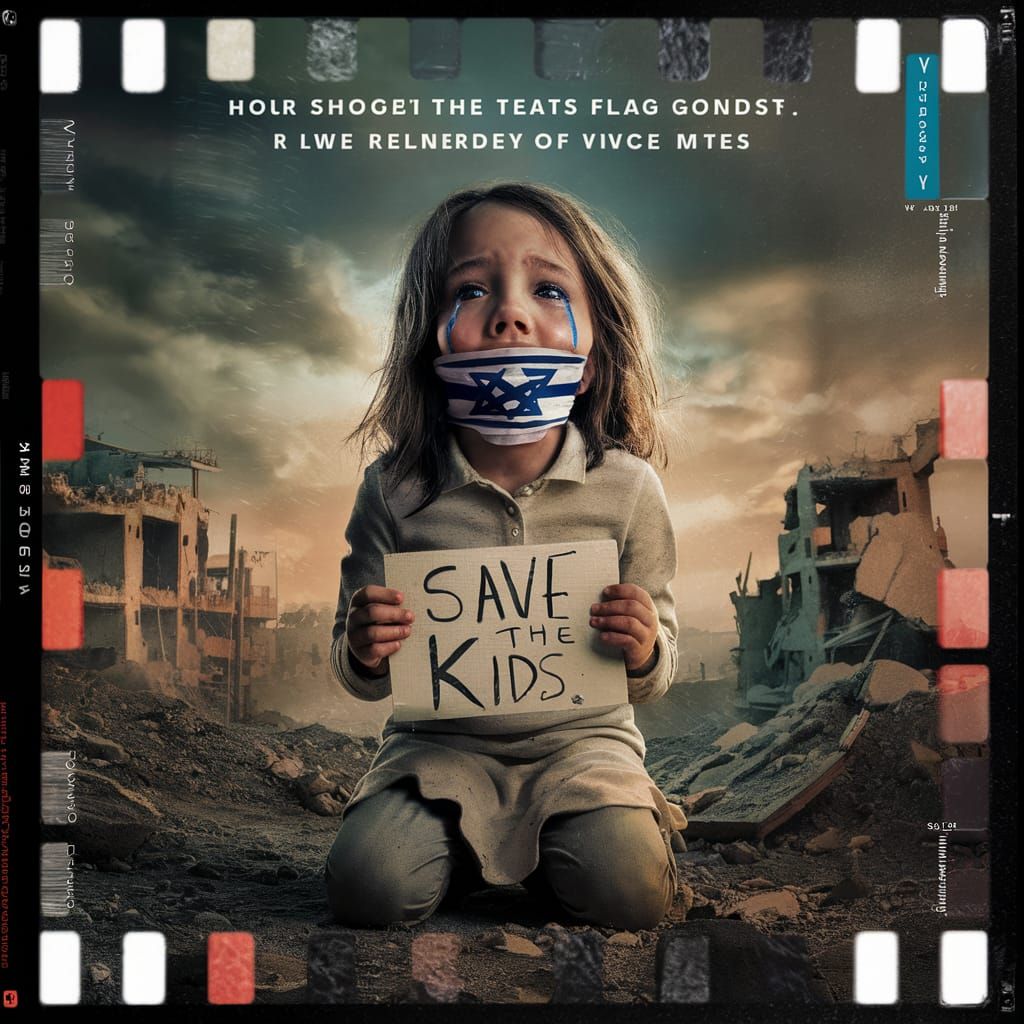 Emotional Plea: Child Amidst War Devastation