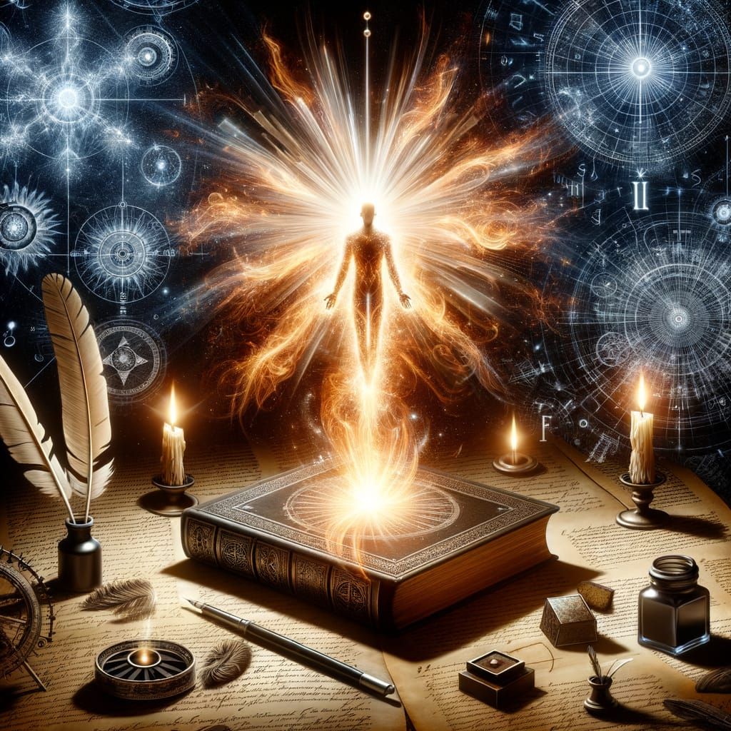 Radiant Figure Spreads Enlightenment