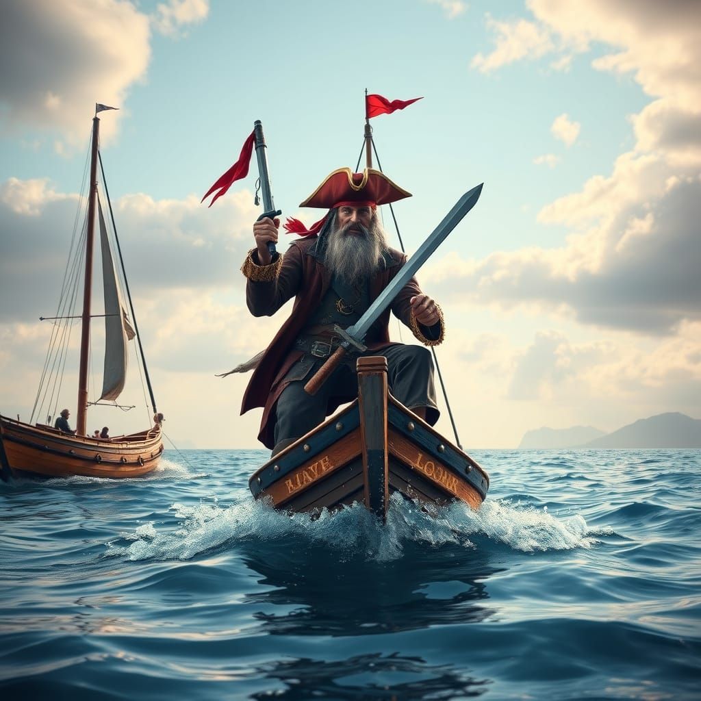 Pirate Life at Sea in Vibrant Colors