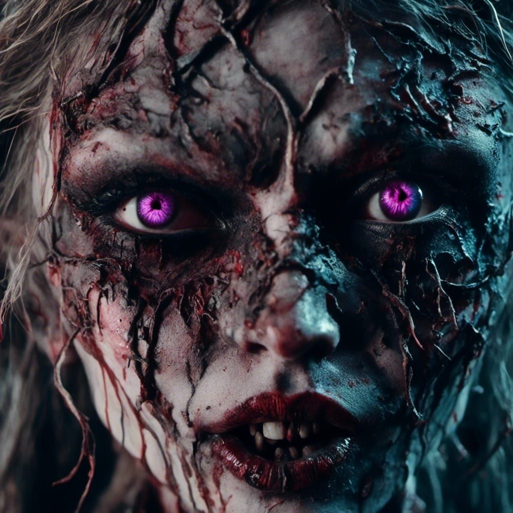 Horrifying Blair Witch Close-Up in Dark Fantasy Style