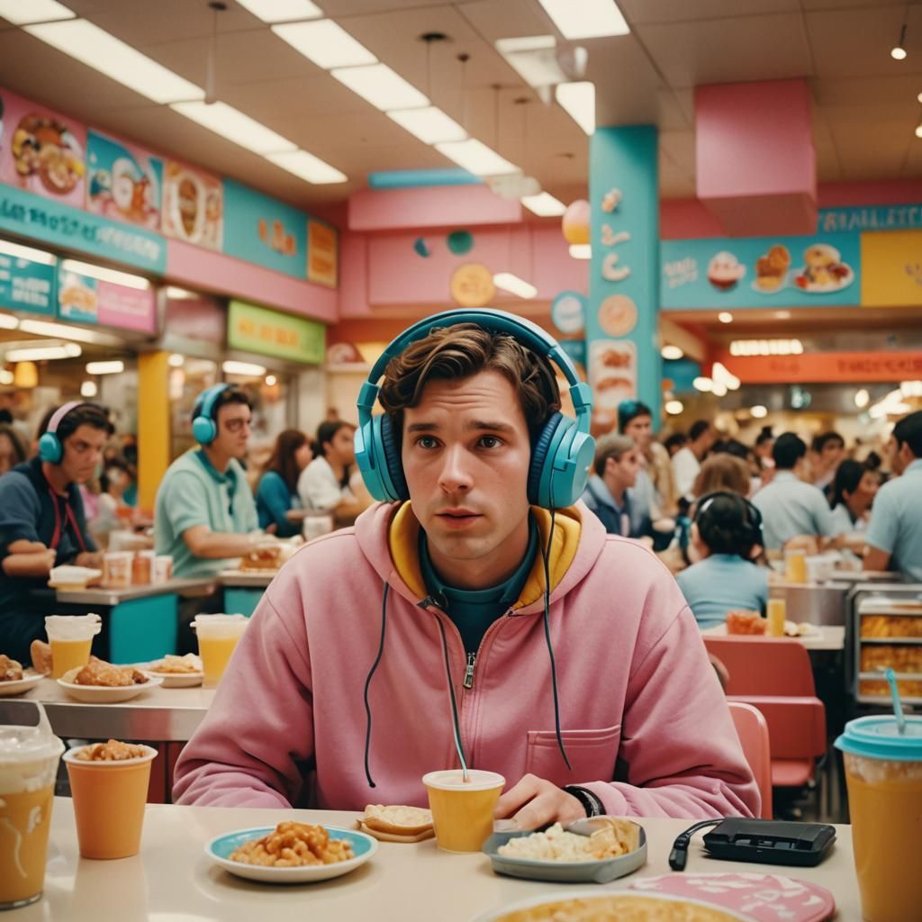 Funny Food Character in Wes Anderson Film Still