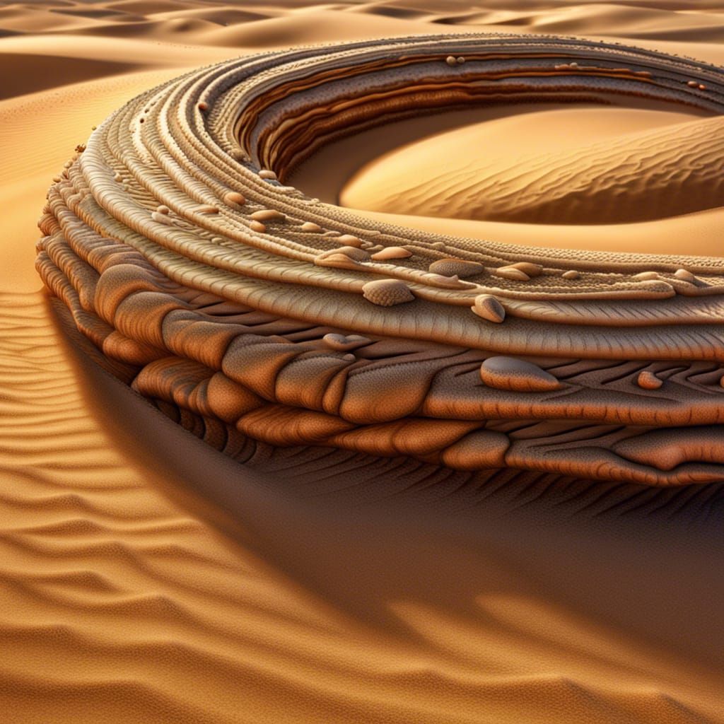 Sandworm on Arrakis in Hyperrealistic Style