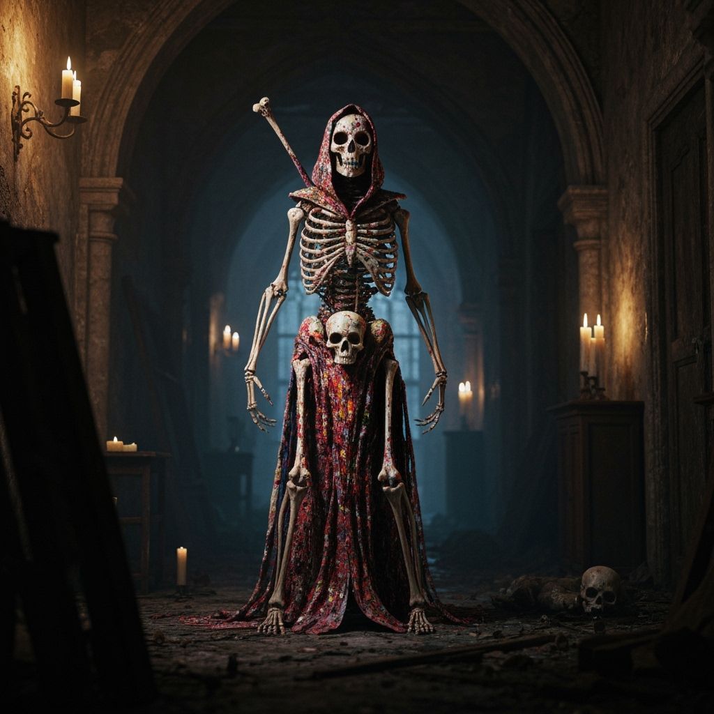 Grim Reaper Crafted from Paint and Bones