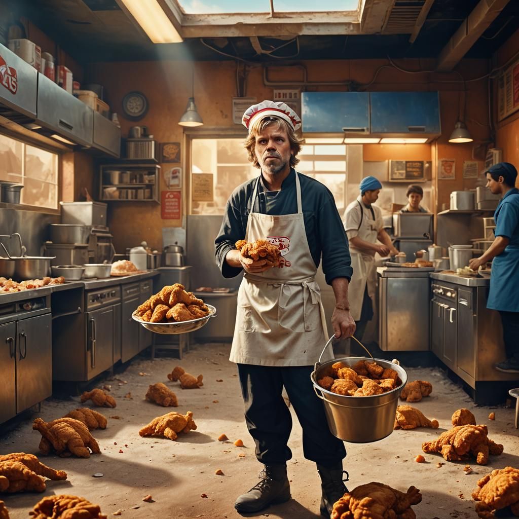 Luke Skywalker, KFC Chef: Matte Painting in 8K