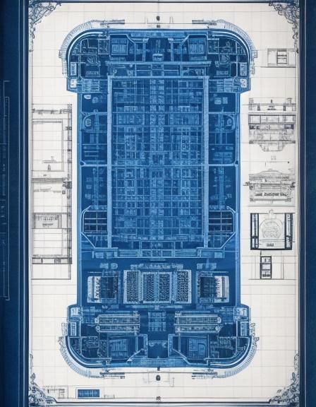 Technical Blueprint Illustration
