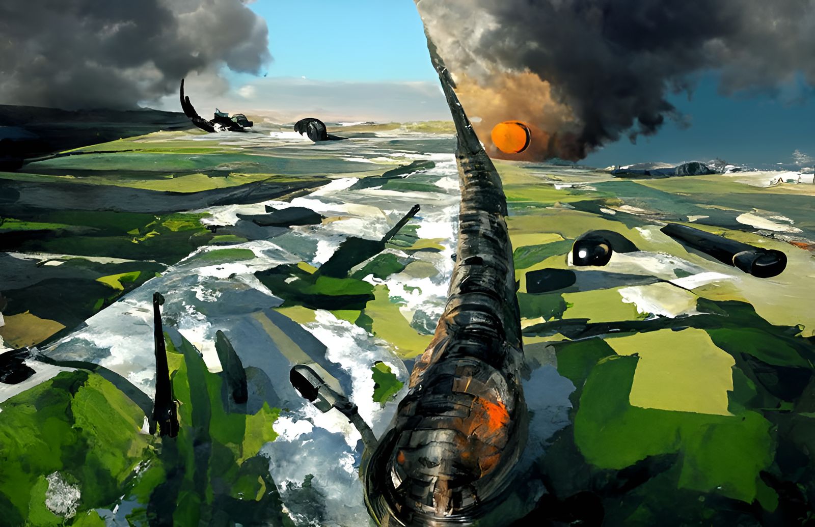 Dieselpunk Airstrike: Military vs. Monster