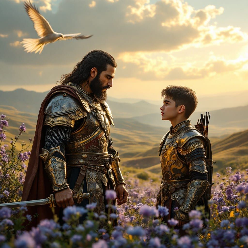 Iranian Warrior Rostam Dastan Faces Siavash