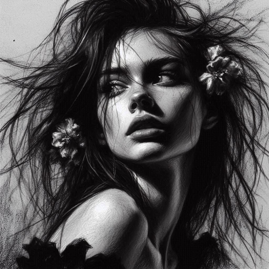 Classic Charcoal Art Drawing