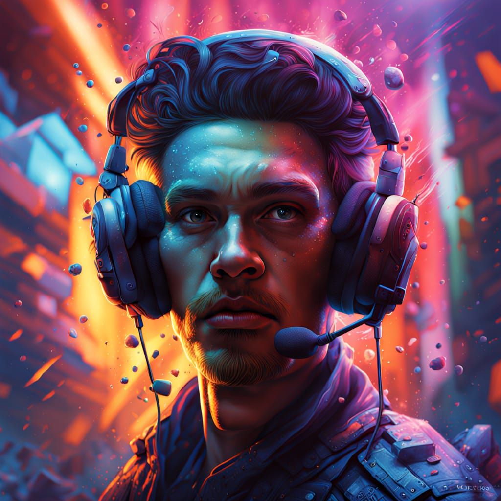 Mold-Suited Being Repairs Wire, Hyperrealistic