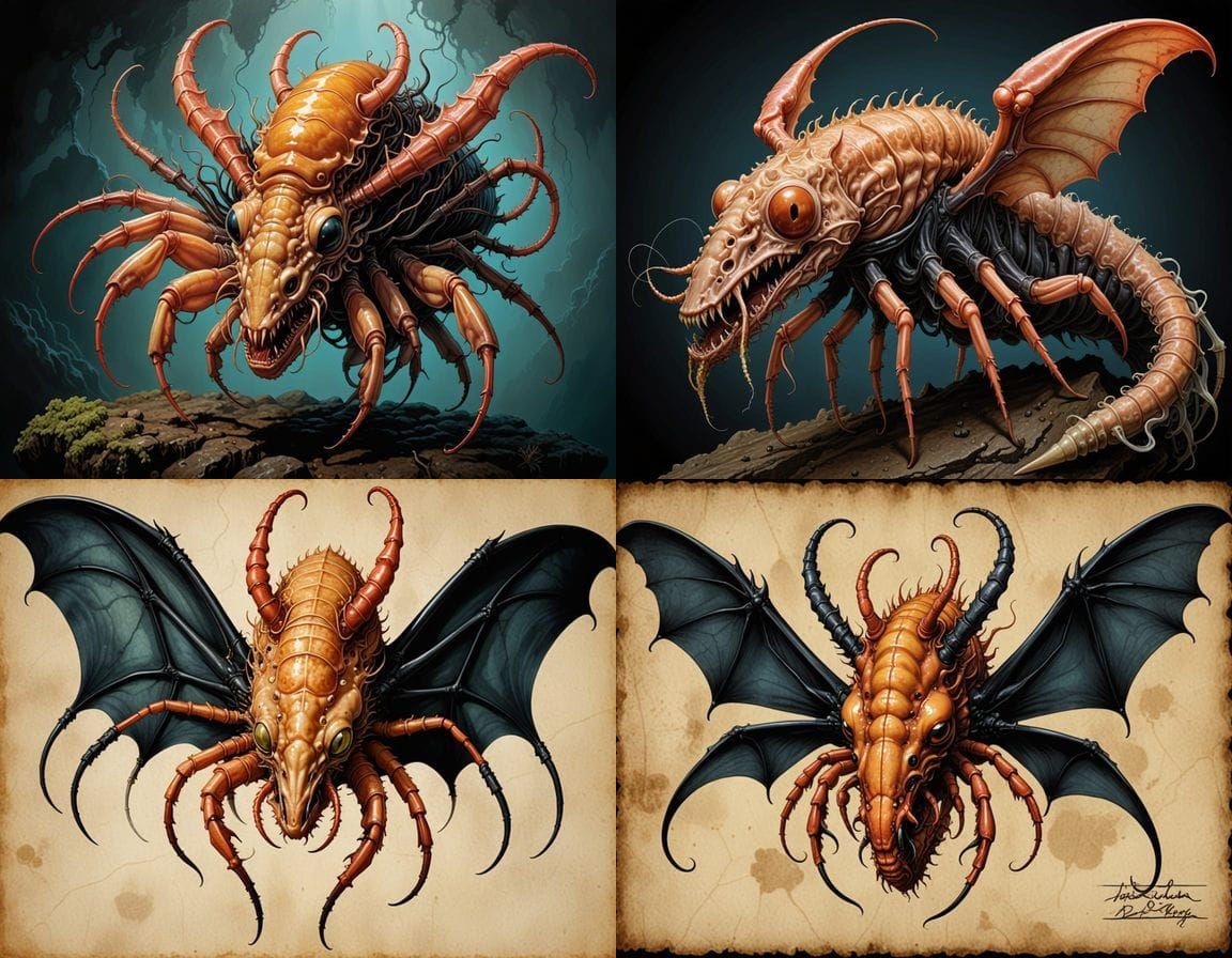 Surreal Hybrid Creature Illustration in Vivid Colors