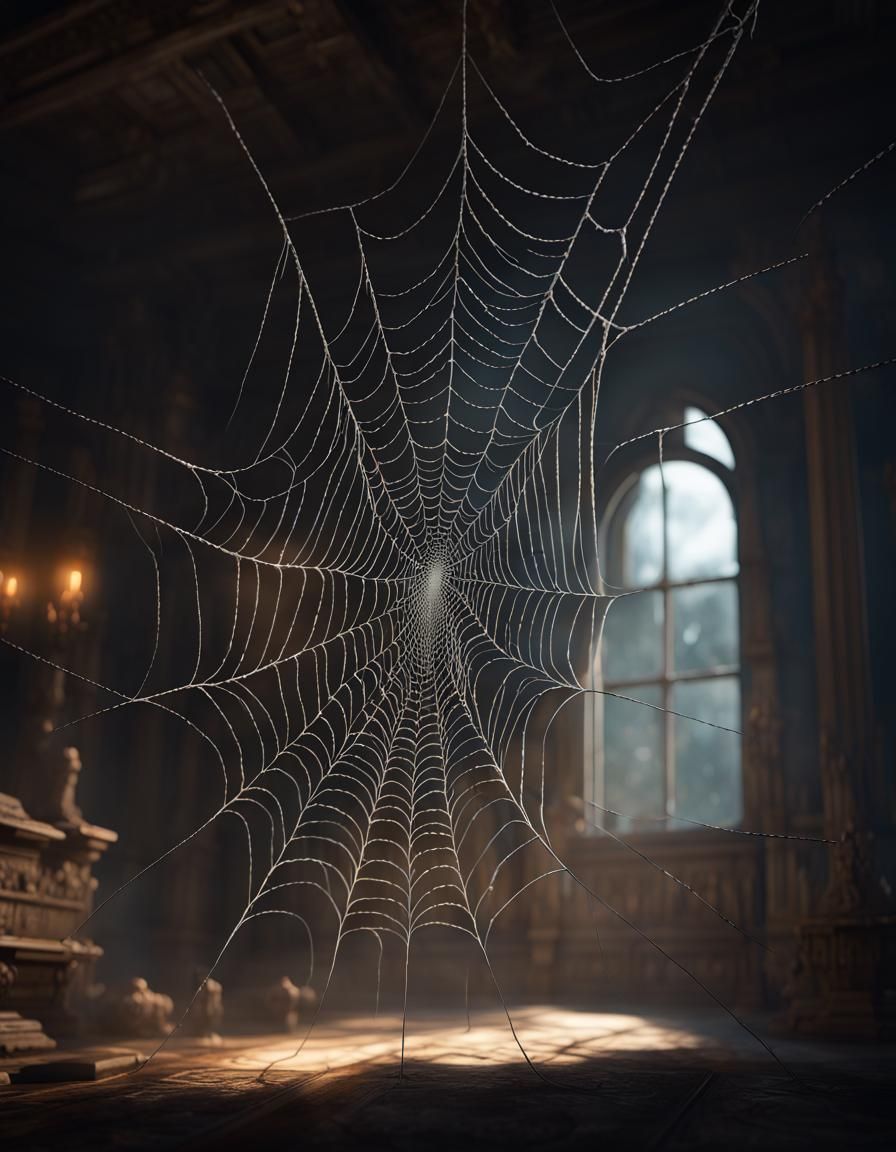 Mysterious Cobwebs in Detailed 3D Rendering