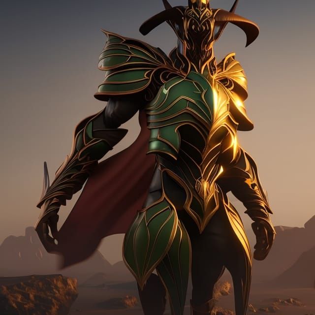 Android Honeybee in Dark Fantasy Style