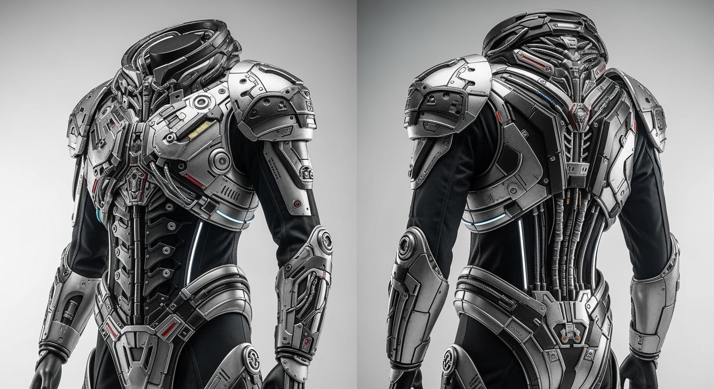 Futuristic Flight Suit on Mannequin in Studio Lighting