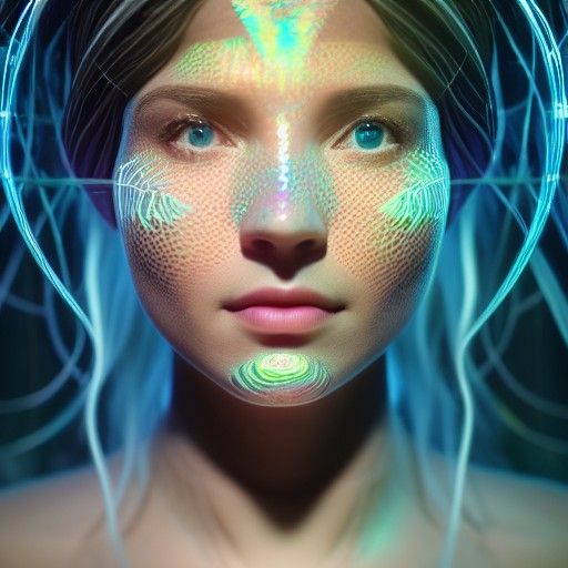 Holographic AI Portrait in Ultra Detail