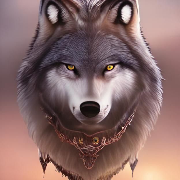 Wolves Running Through a Mongolian Forest