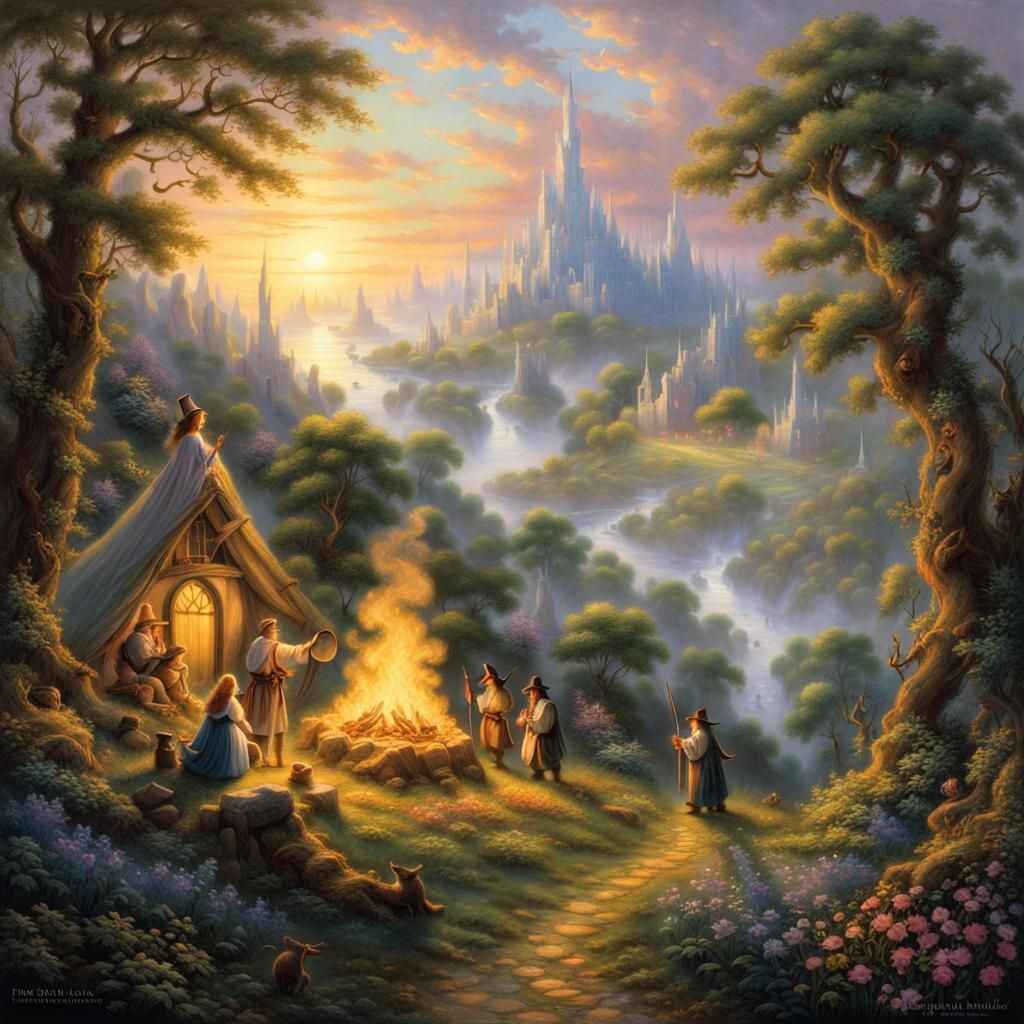 Goldberry, Tom Bombadil, and Hobbits Sing Merrily