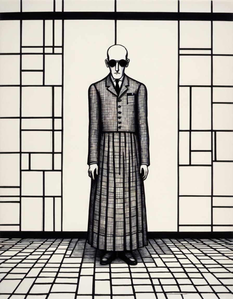 Weeping Android in Geometric Style