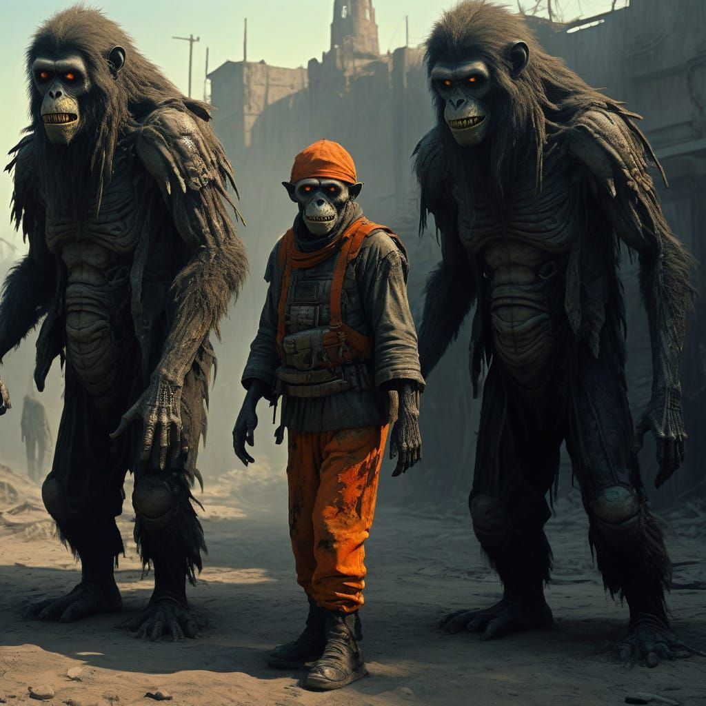 Cinematic Zombie Clown Portraits in Vintage Film Style