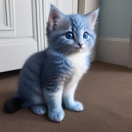 Blue-Footed Boobies and Kitten: A Whimsical Duo