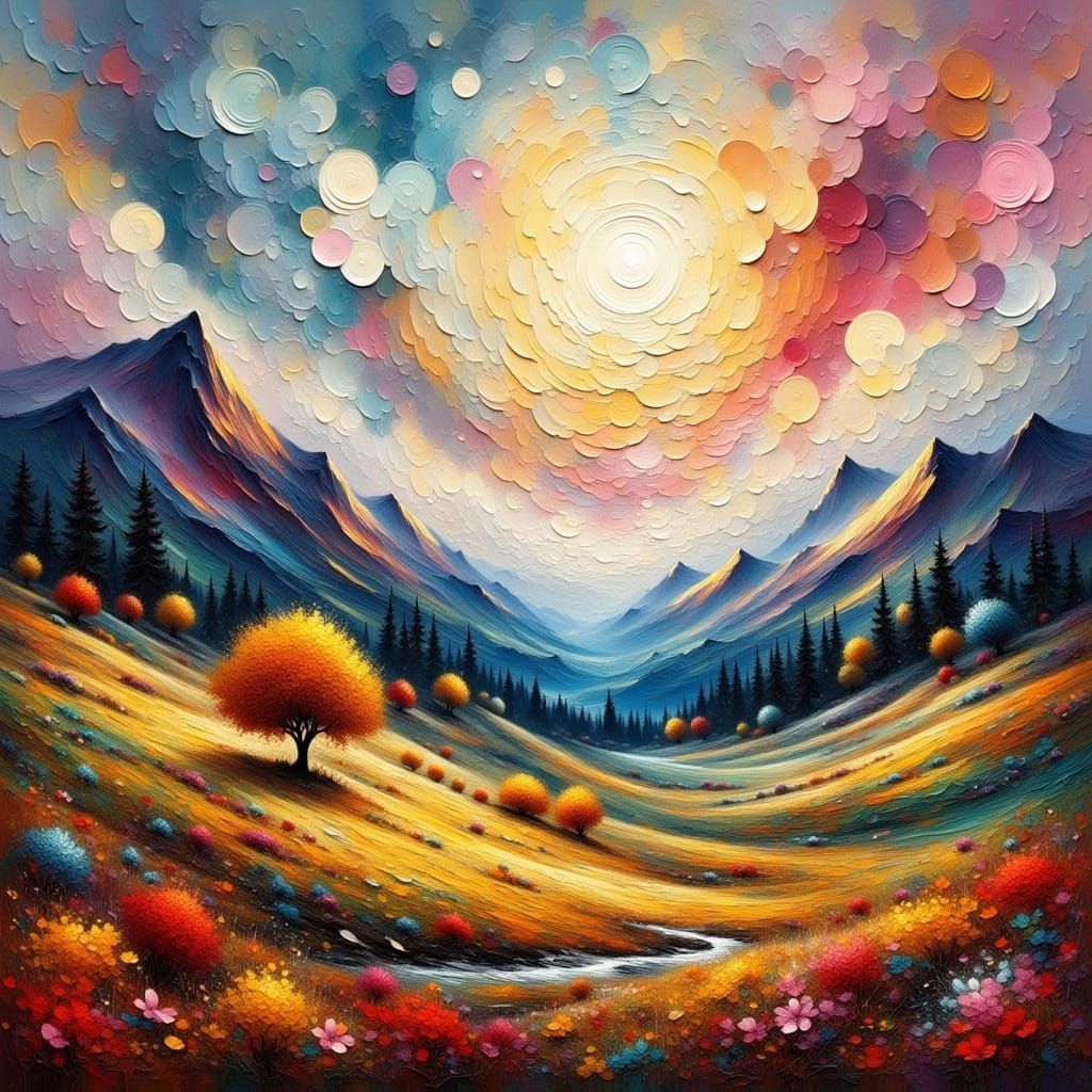 Old Masters Style Landscape in Thick, Textured Oil Paint