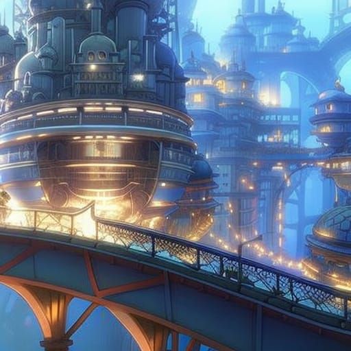 Steampunk Cinderella Close-Up: Ghibli-Inspired Anime