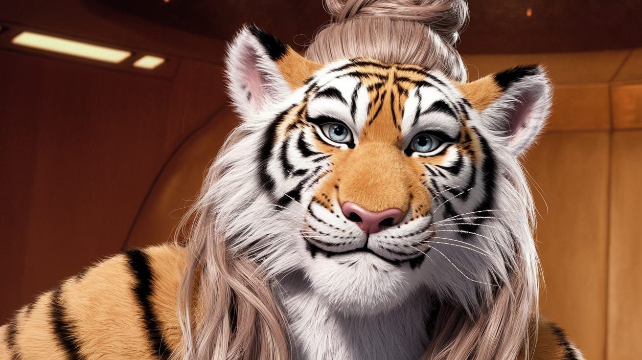 Anthropomorphic Tiger in Starfleet Uniform