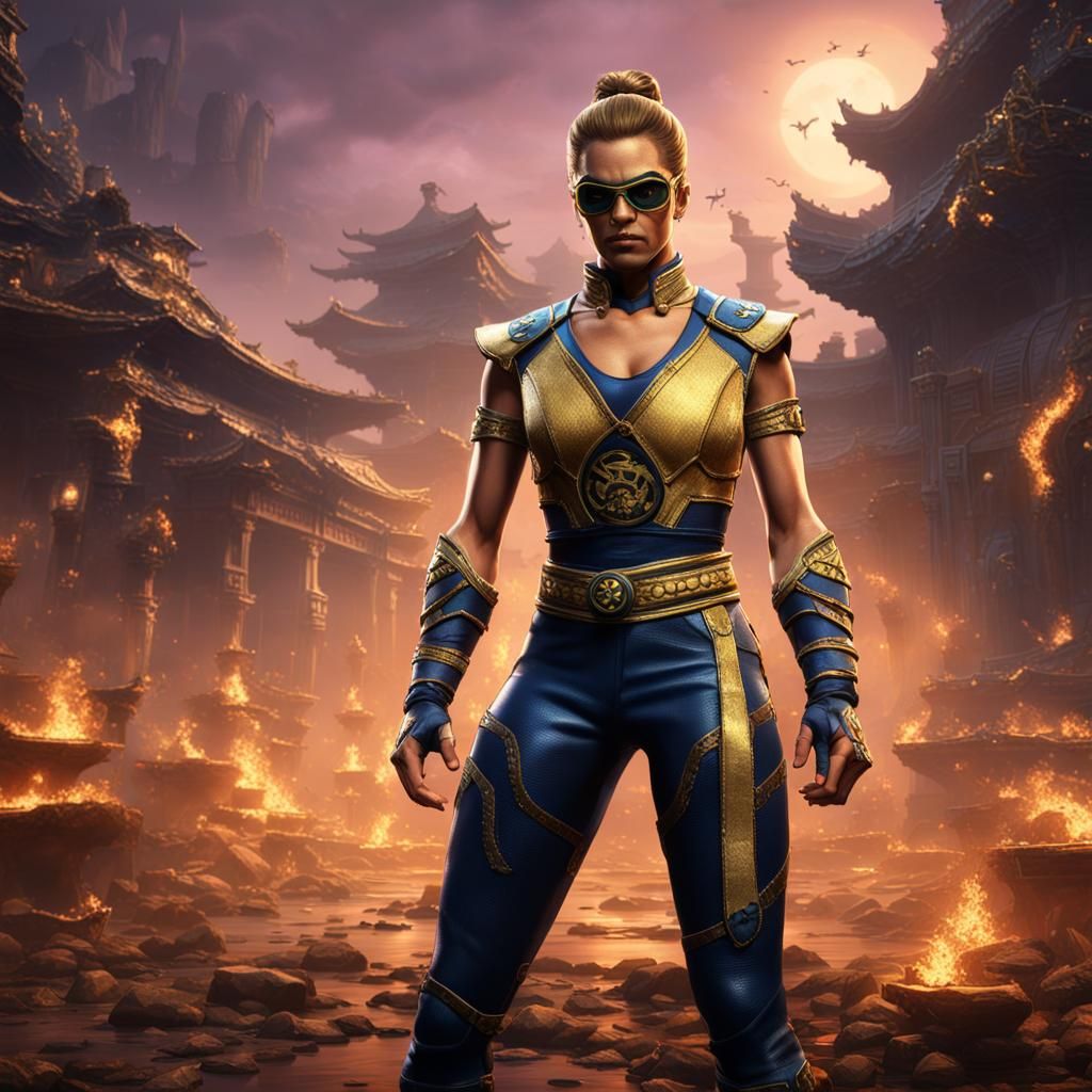 Female Johnny Cage from Mortal Kombat: Detailed Art