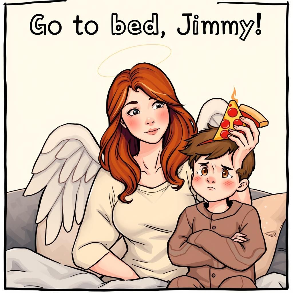 Woman Teases Boy with Pizza Slice