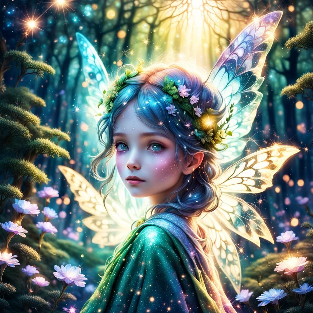 Enchanting Spring Fairy in Forest Illustration