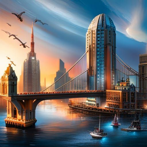 Hyperrealistic Lego Gotham City Batman in Splash Art Style