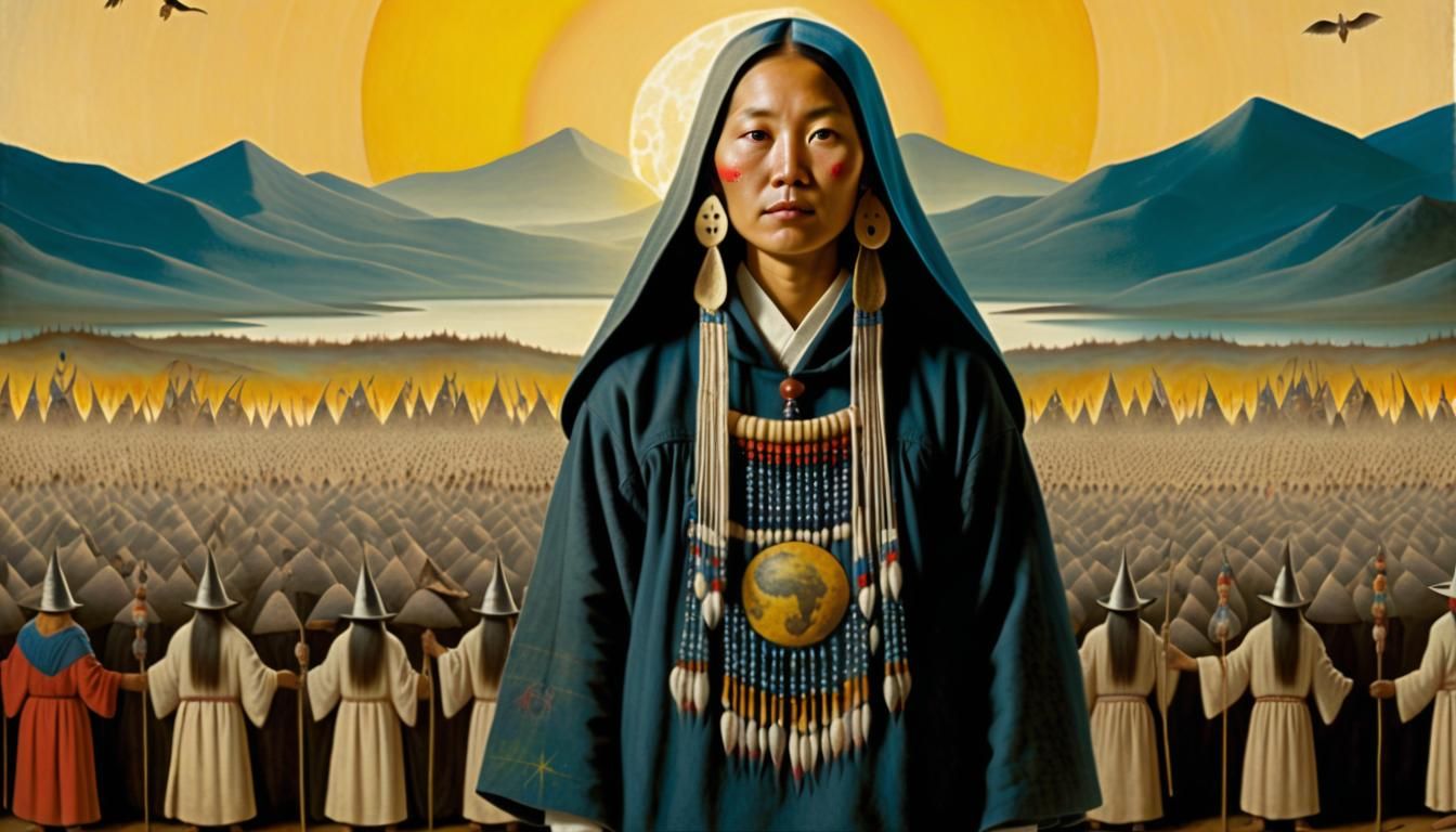 Hieronymus Bosch Inspired Native American Woman