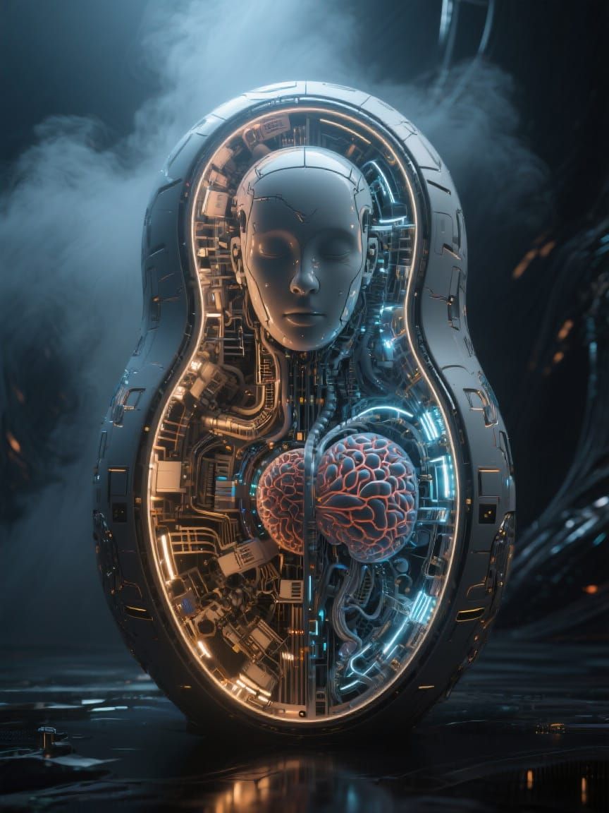 Giant Cutaway Cyber Matryoshkas
