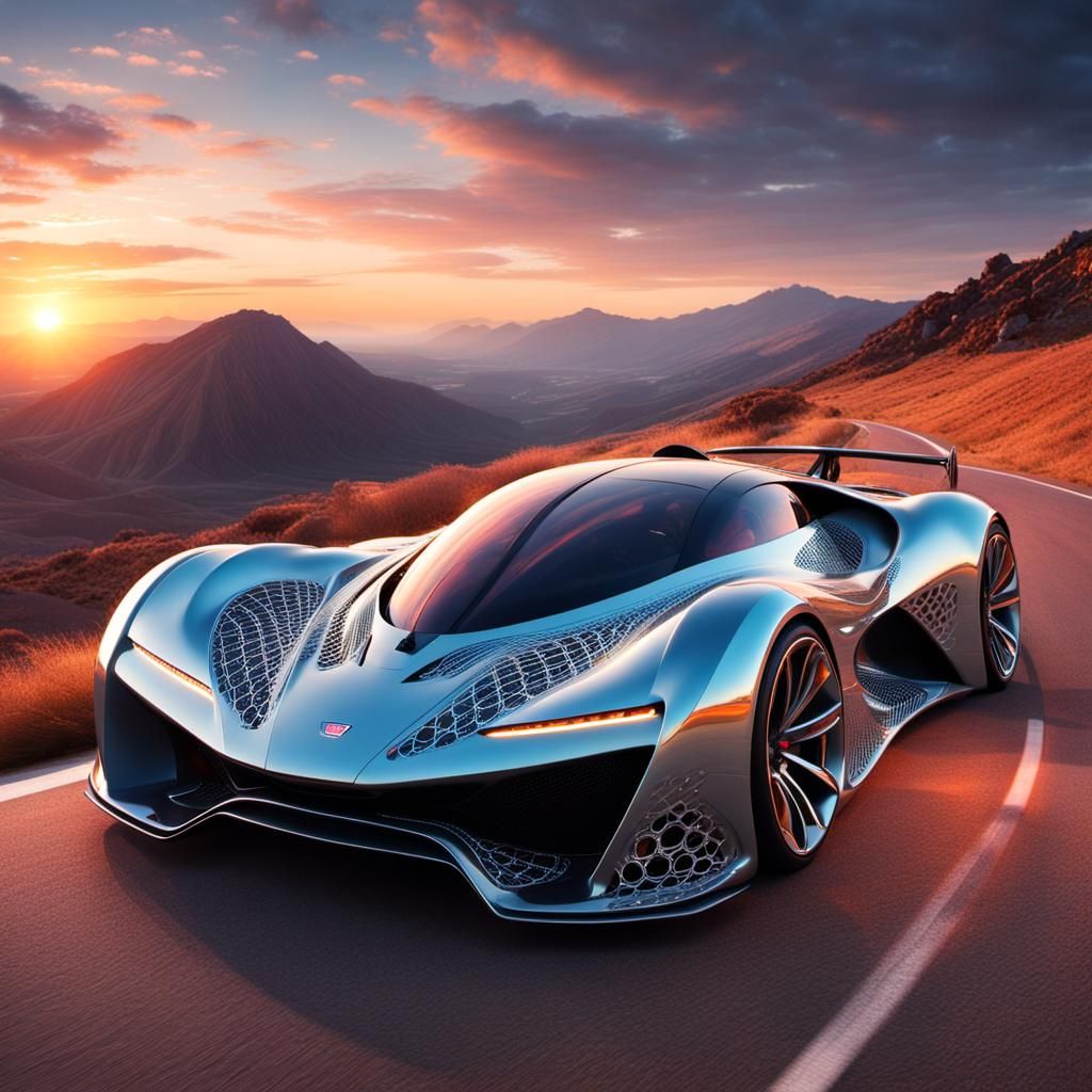 Futuristic sports car